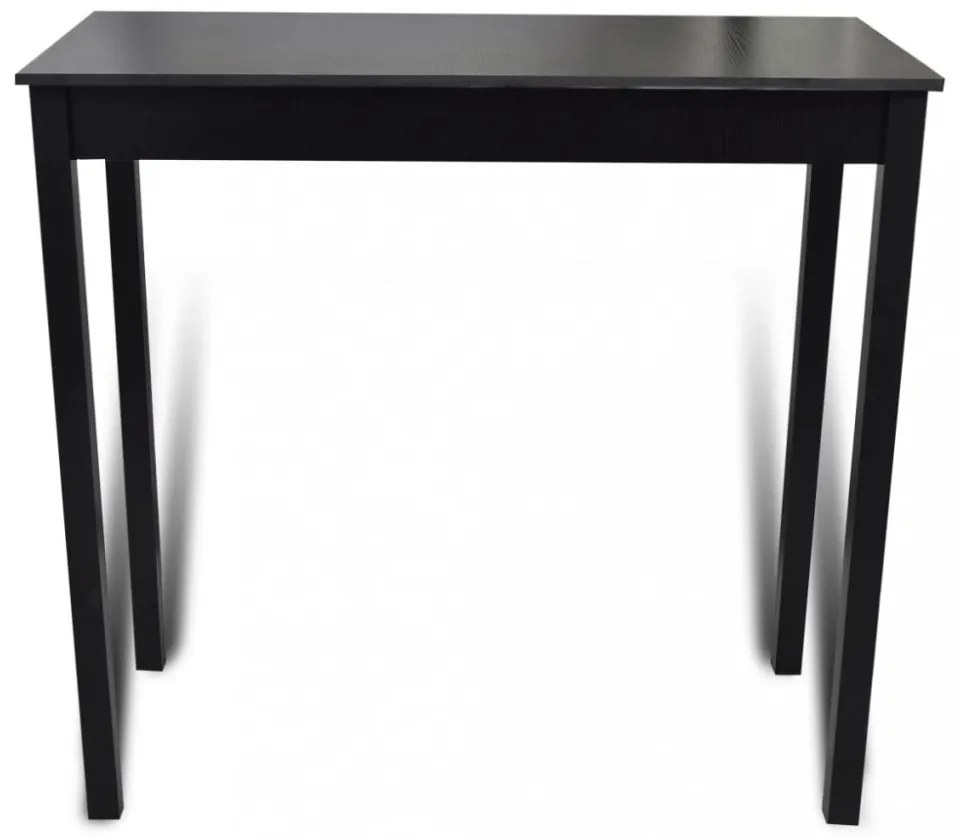fekete MDF bárasztal 115 x 55 x 107 cm