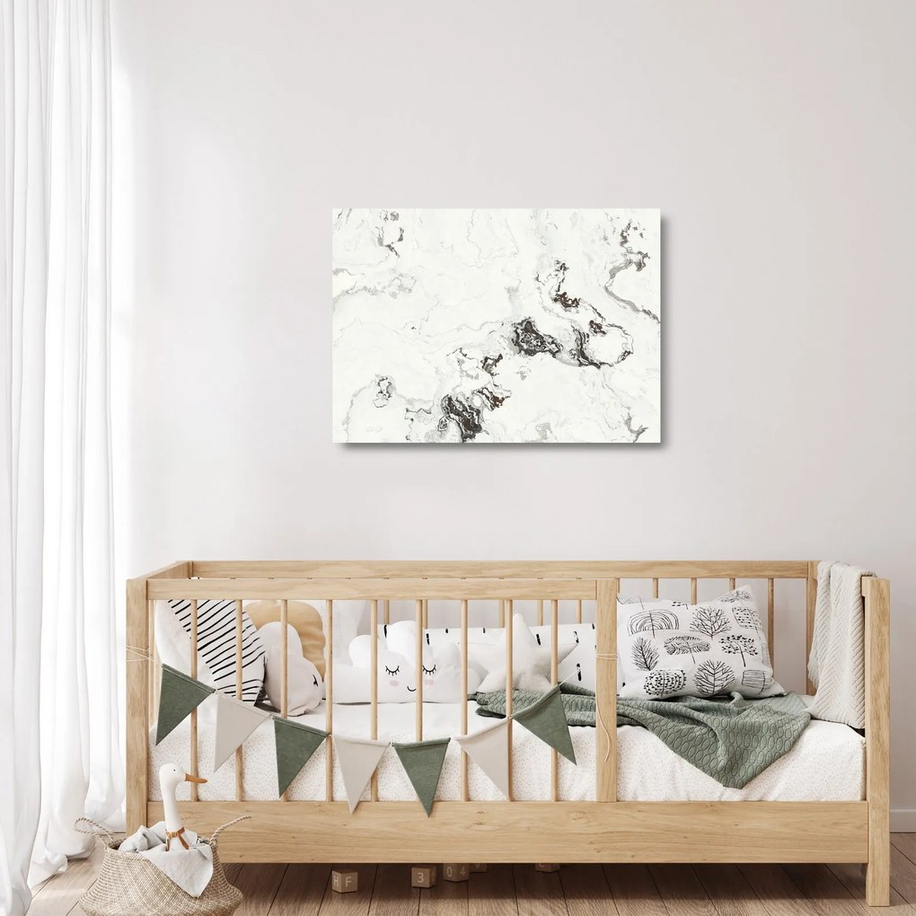 Üveg kép - Fehér márvány (70x50 cm)