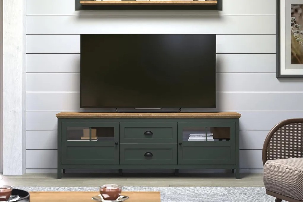Stanton Tv szekrény sötétzöld