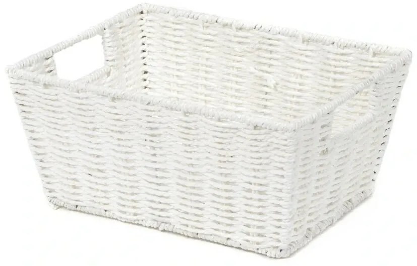 Compactor ETNA kézzel kötött kosár, 31 x 24x 14 cm, fehér
