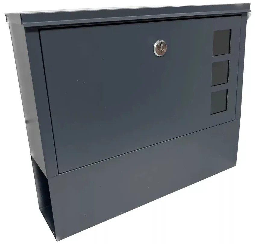 HOLDEN Kültéri Postaláda, Szórólaptartós, Antracit
