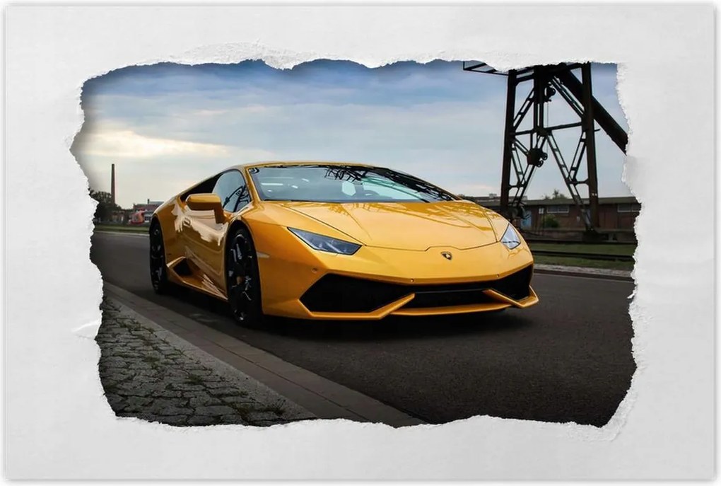 Poszter 60x40 Sárga sportautó