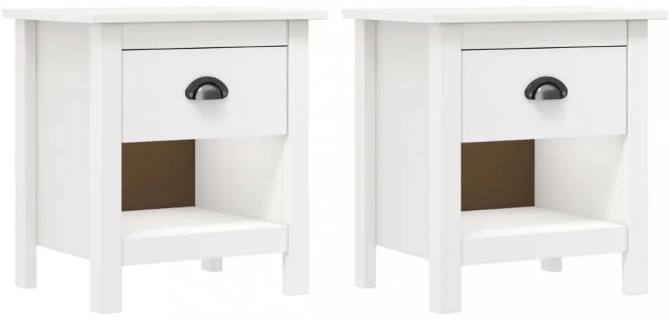 Hill 2 db tömör fenyőfa éjjeliszekrény 46 x 35 x 49,5 cm