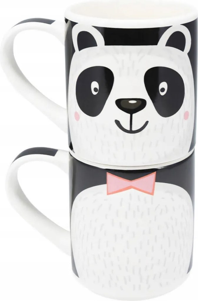 Porcelán Bögre Gyerekeknek Bögre Szett 2 x 265 ml Panda