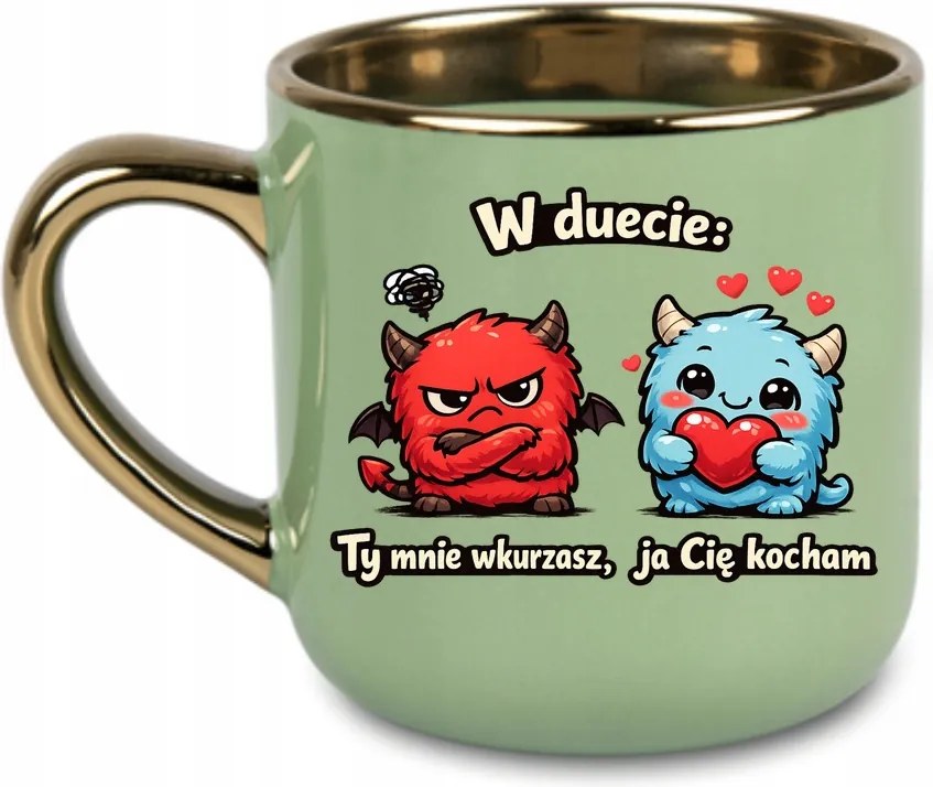 Bögre Duett: Te idegesítesz, én szeretlek Valentin nap 400 Zöld