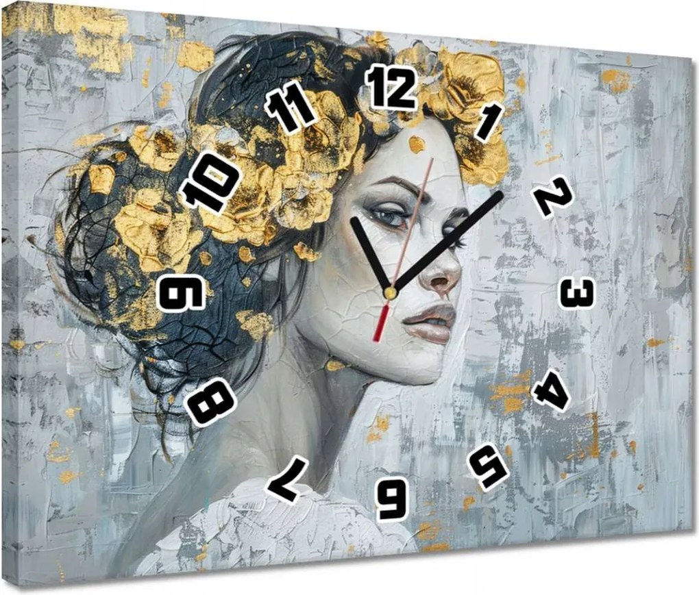 Óra 40x30 Lány arany koszorúval