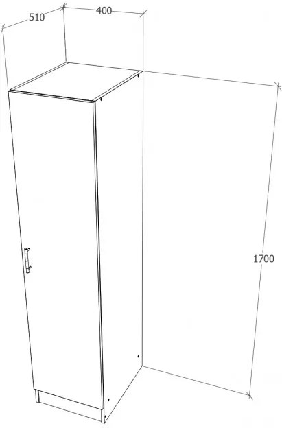 PD Gardróbszekrény 1 ajtós Wenge N