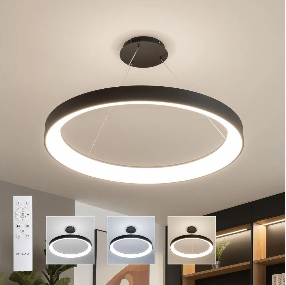 Brilagi - Dimmelhető LED csillár FALCON II LED/108W/230V 3000-6500K átm. 80 cm fekete + távirányító