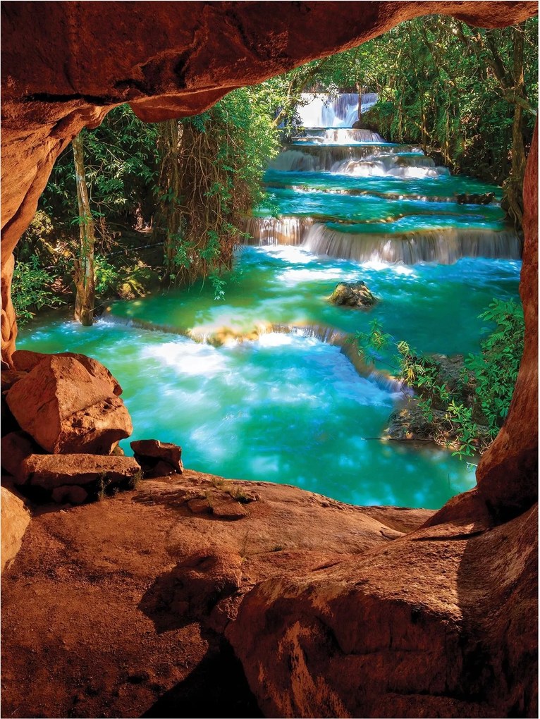 Fotótapéta vízesés víz fotótapéta fák 184 x