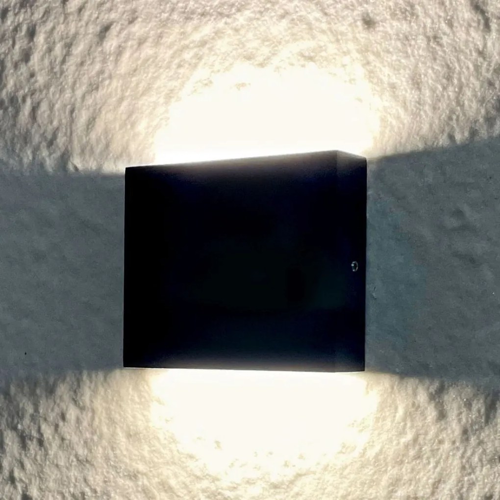 POLUX 315656 CHICAGO Modern Kültéri Fali Lámpa Fekete LED IP44