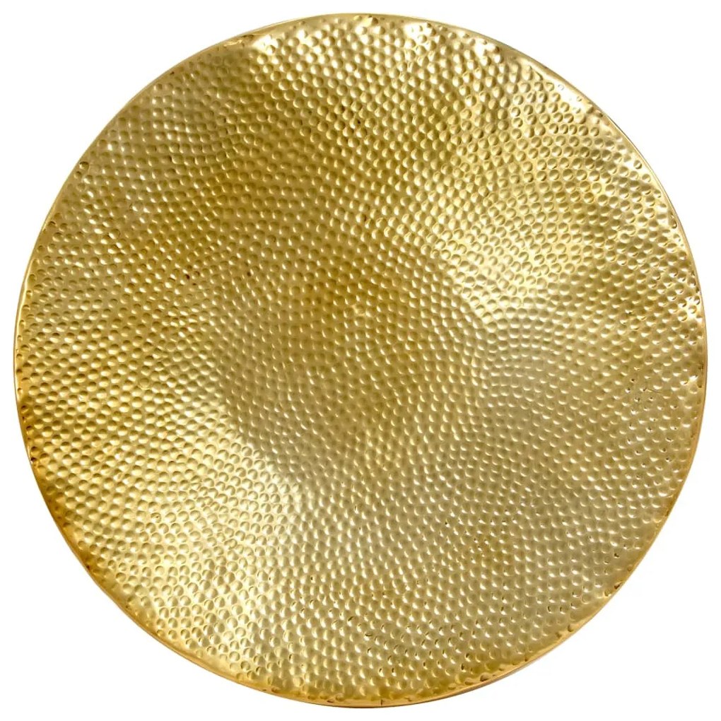 rézsárga kalapált alumínium dohányzóasztal 70 x 30 cm