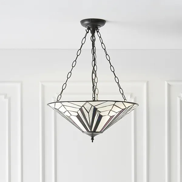 Endon klasszikus tiffany függeszték astoria sötétbarna sokszínű end63936