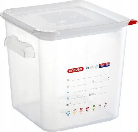 Élelmiszer Tároló Doboz Polipropilén Termékek Légmentesen Záródó Fedél 8 L Araven