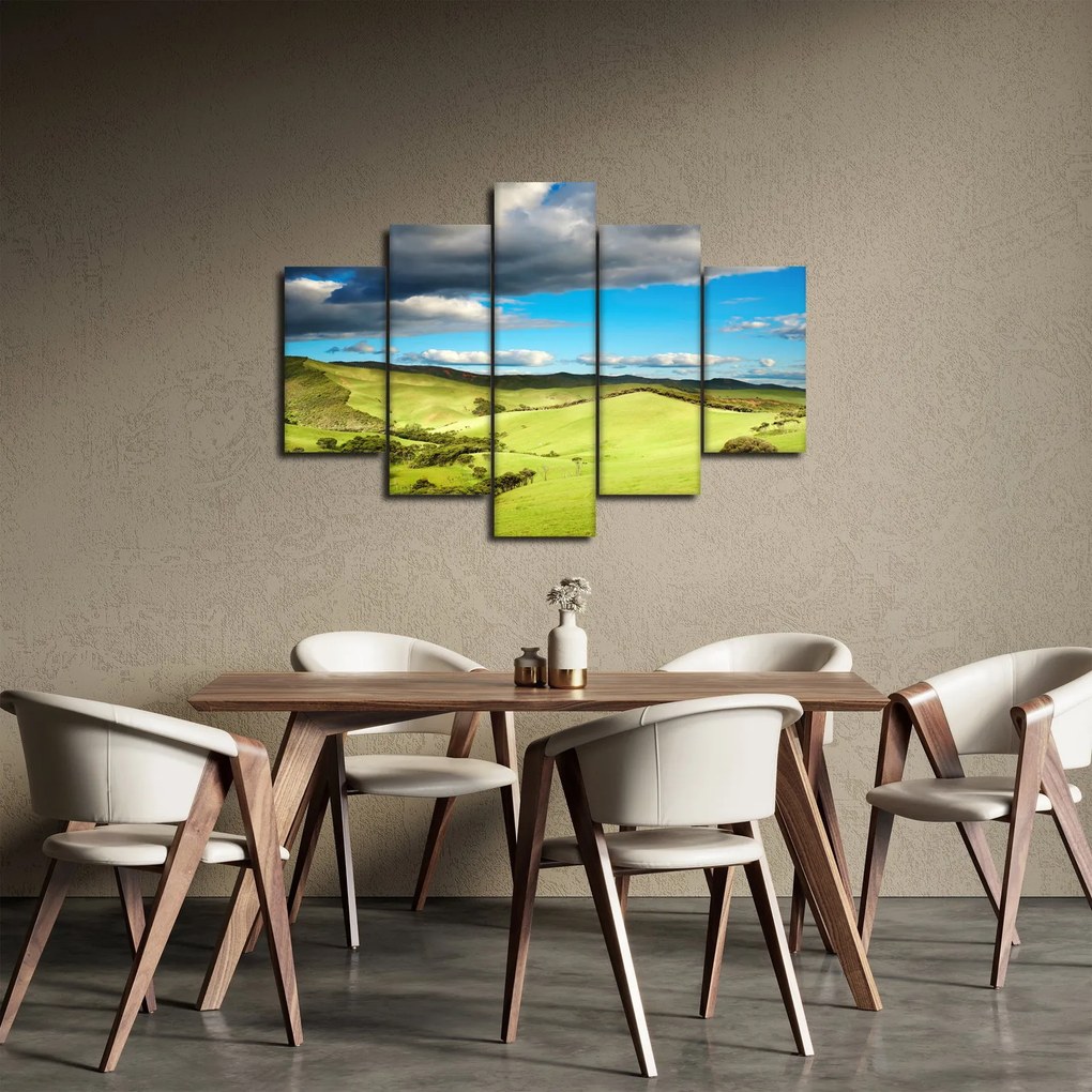 Kép - Zöld táj dombokkal (150x105 cm)