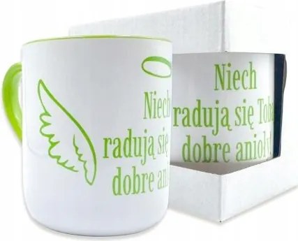 Bögre Örüljenek neked a jó angyalok Zöld