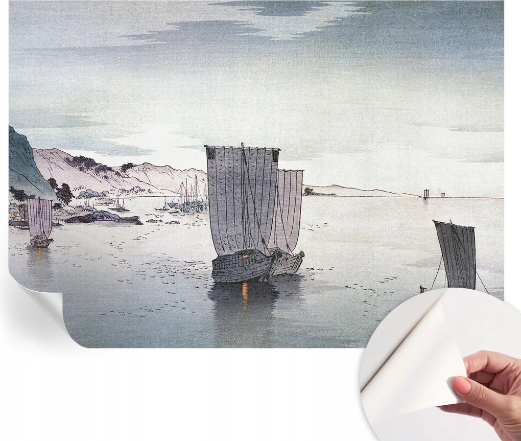 Divatos öntapadós fali tapéta Vitorlás tájkép 312x219 cm