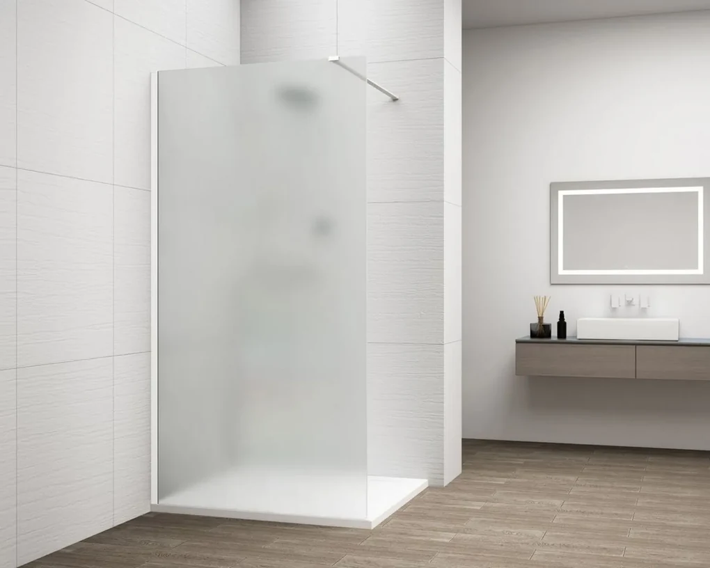 Erga Paris Be p thet Zuhanyfal 70x200 Cm 8 Mm es Matt veg Feh r 