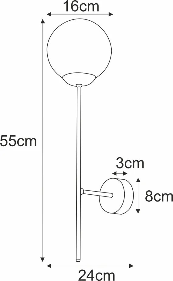 KAJA K-5406 LUMIA Fehér Színű Fali Lámpa 1xE27 15W IP20