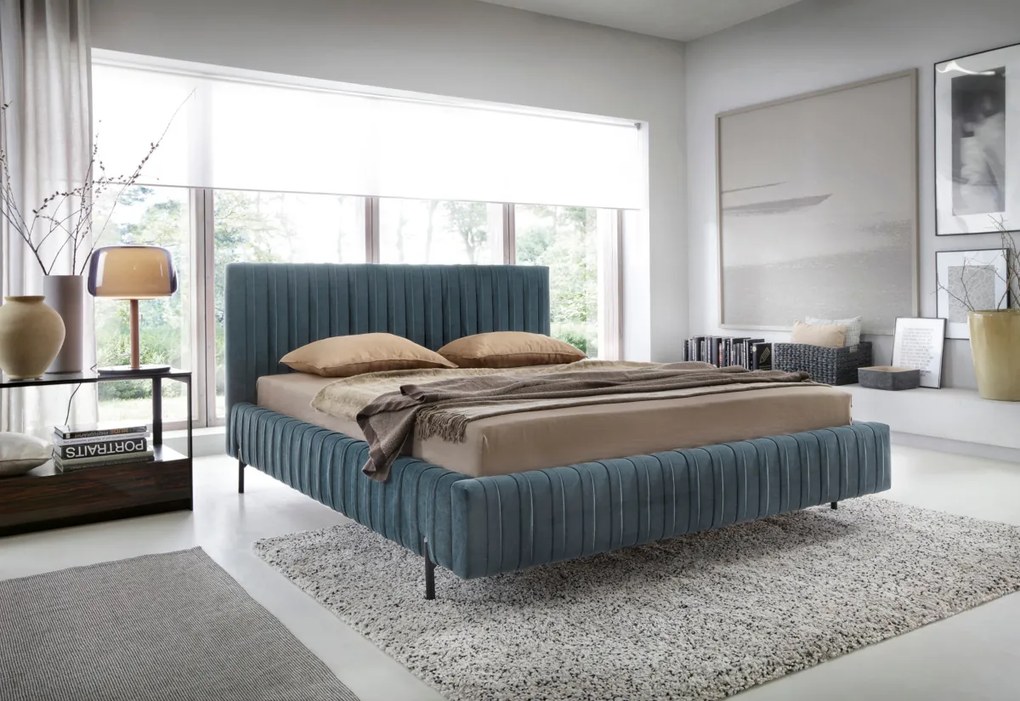 PLIO kárpitozott ágy, 160x200, relax 38