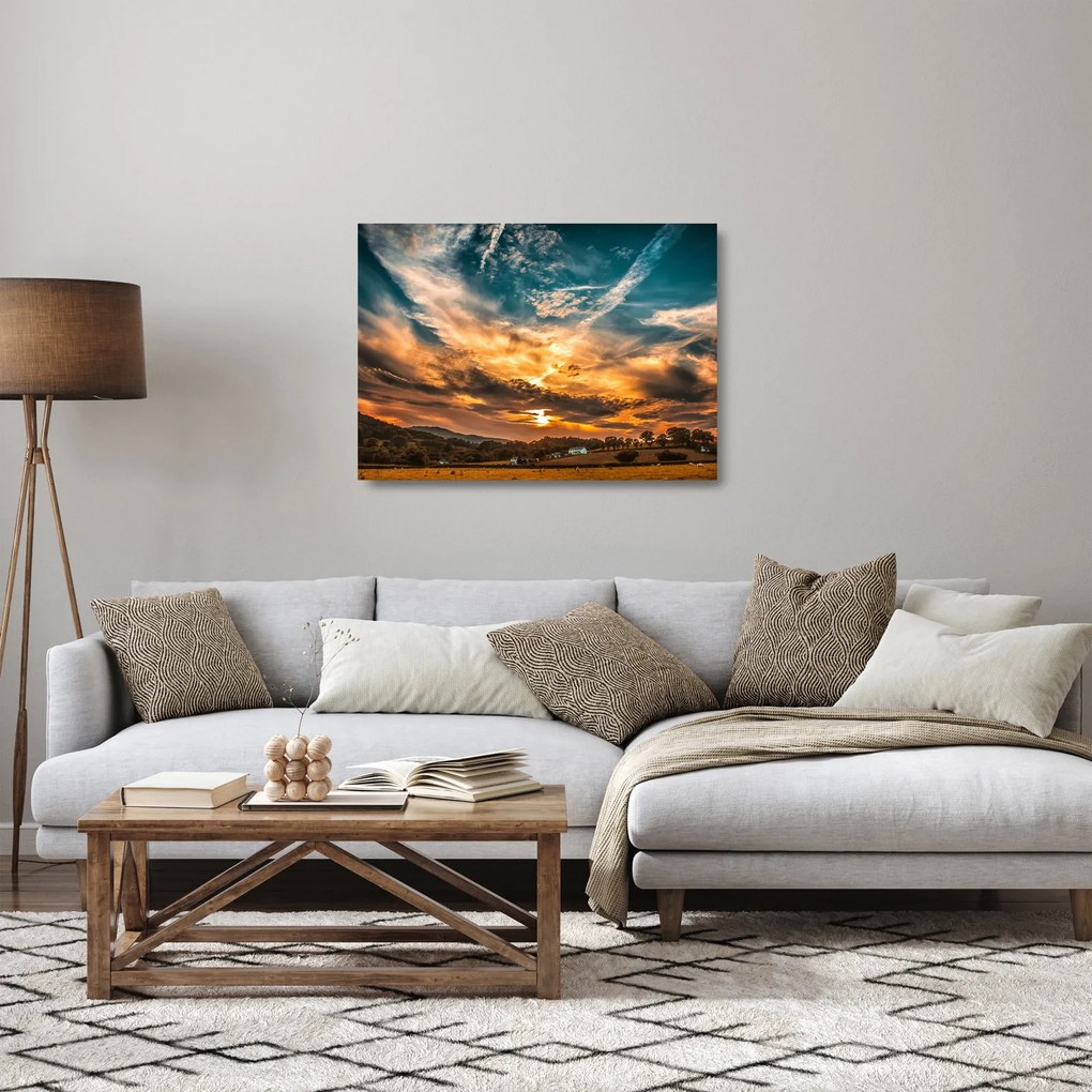 Felhők képe (üvegen) (70x50 cm)