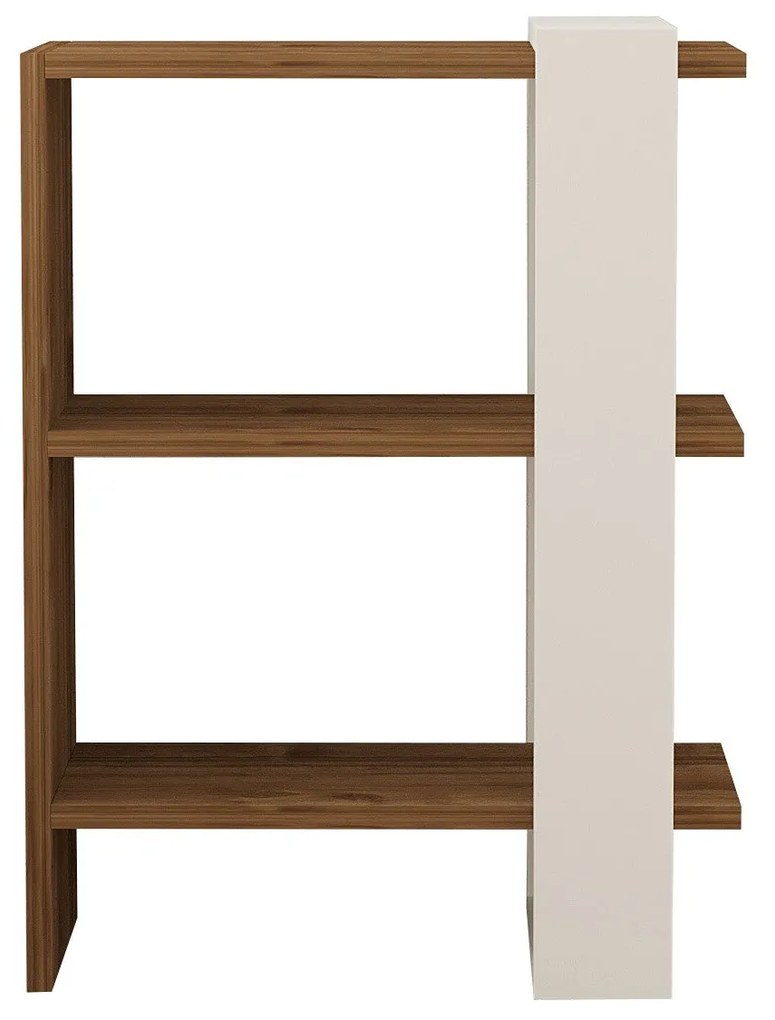 könyvespolc Gaye - Walnut, White