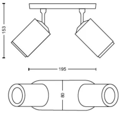 Philips Hue FUGATO 2xGU10/4,2W RGBW LED dimm. spotlámpa fekete
