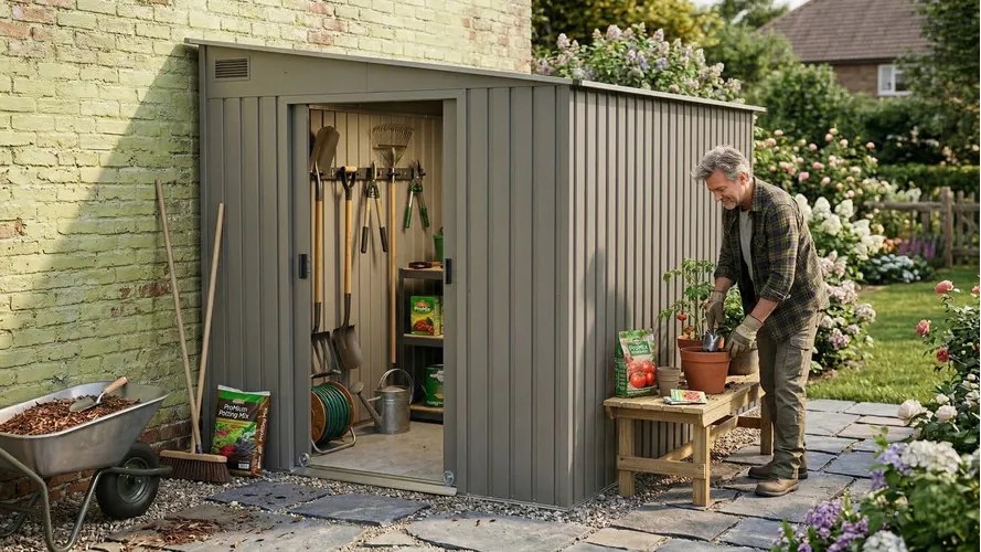 bádog kerti ház LANITPLAST WANDHAUS 78 WARM GREY LG4360