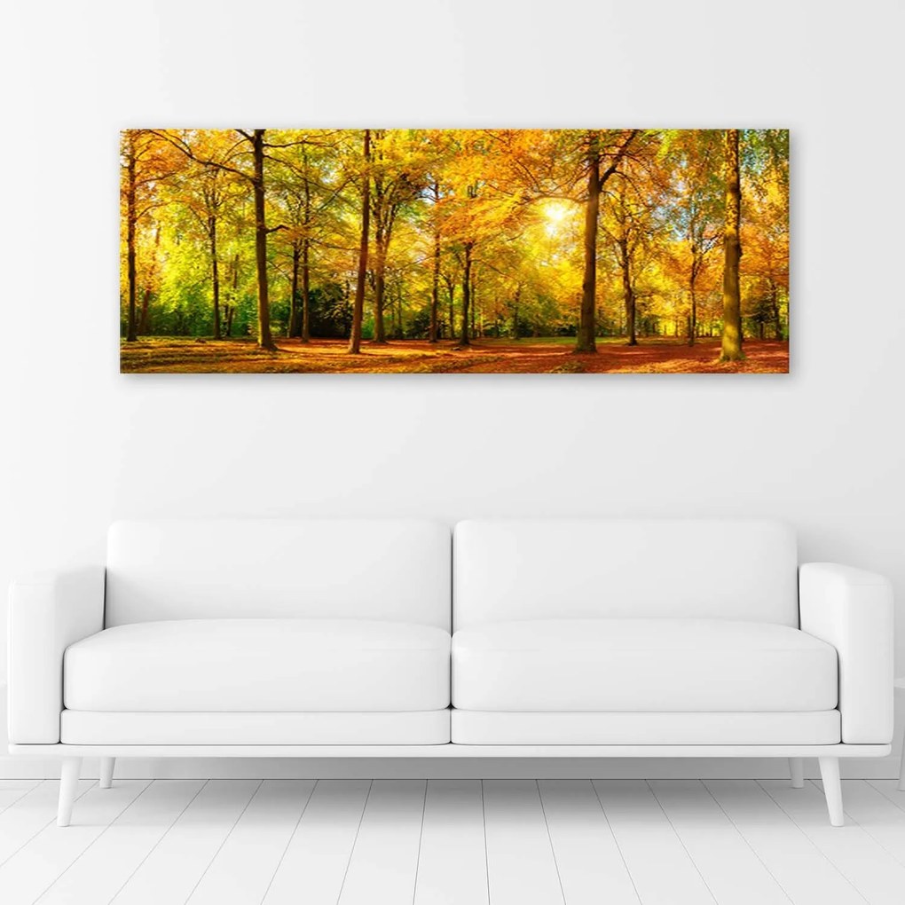 Gario Vászonkép Aranyerdő Méret: 120 x 40 cm