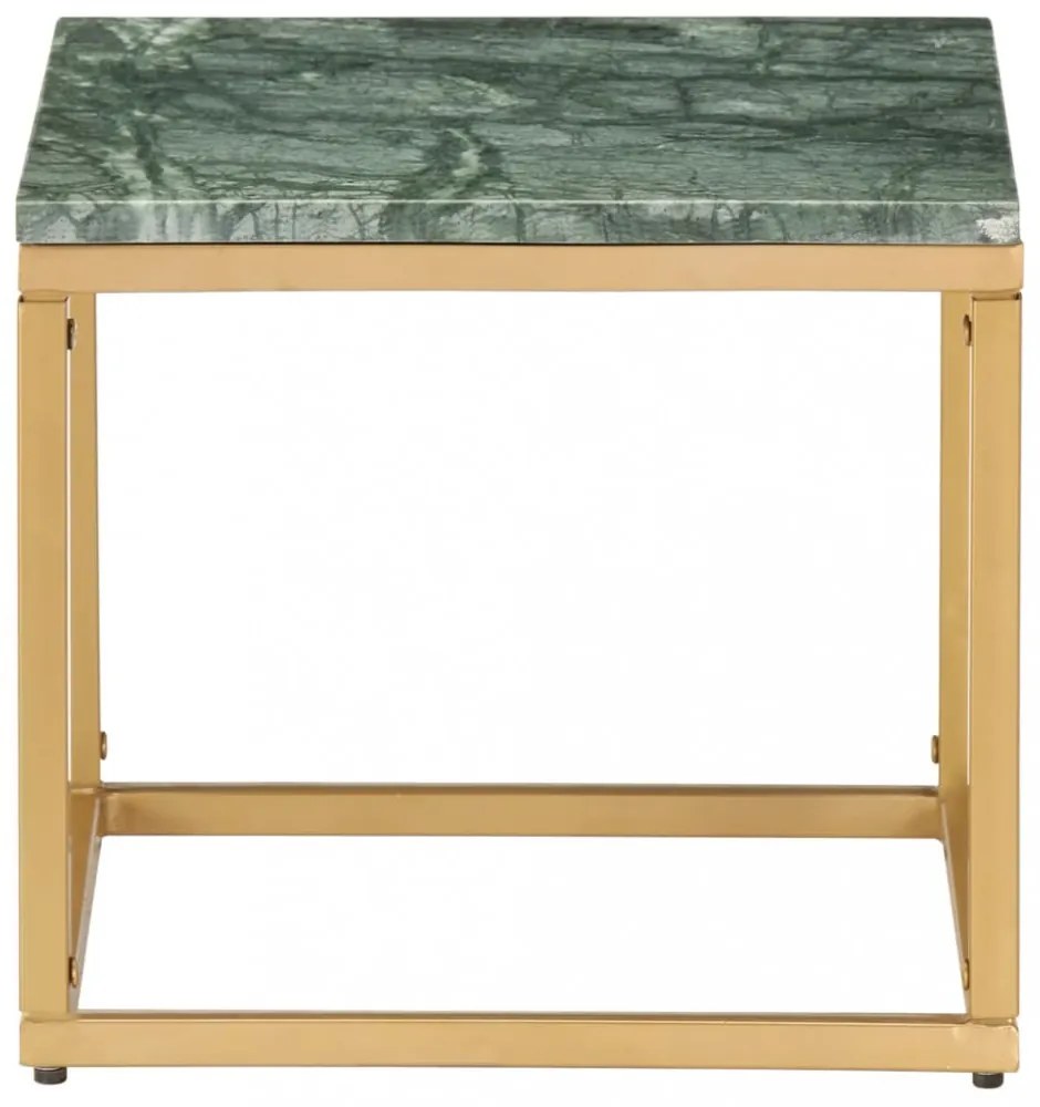 zöld márvány textúrájú valódi kő dohányzóasztal 40 x 40 x 35 cm