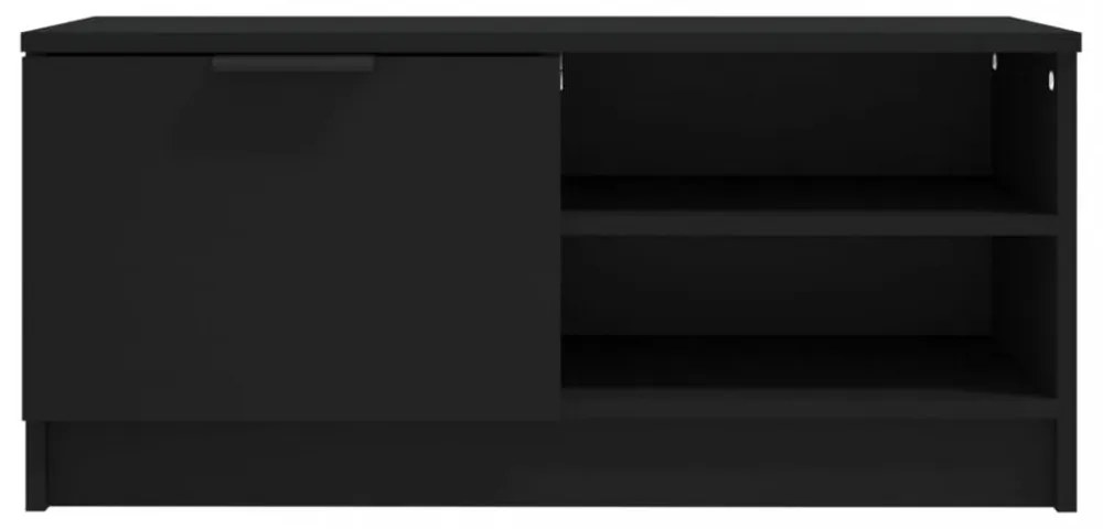 fekete szerelt fa TV-szekrény 80 x 35 x 36,5 cm