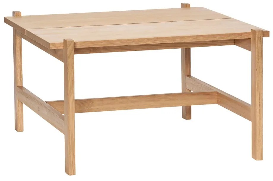 Natúr színű dohányzóasztal tölgyfa dekoros asztallappal 80x80 cm Dash – Hübsch