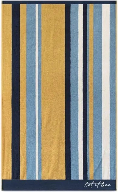 Strandtörölköző nagy egyiptomi pamut 100x160 Rainbow színes csíkos