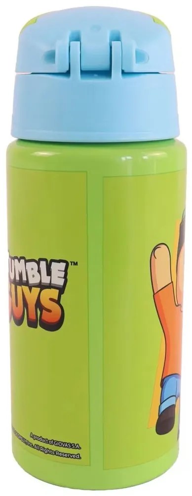 Stumble Guys All Day alumínium szívószálas kulacs akasztóval 500 ml
