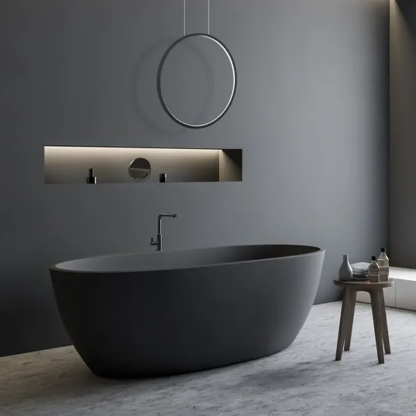 LED csillár SATURNO LED/28W/230V, 50 cm átmérő, IP44, antracit