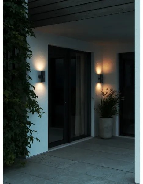 Nordlux - Kültéri fali lámpa KYKLOP 2xGU10/25W/230V IP54 fekete
