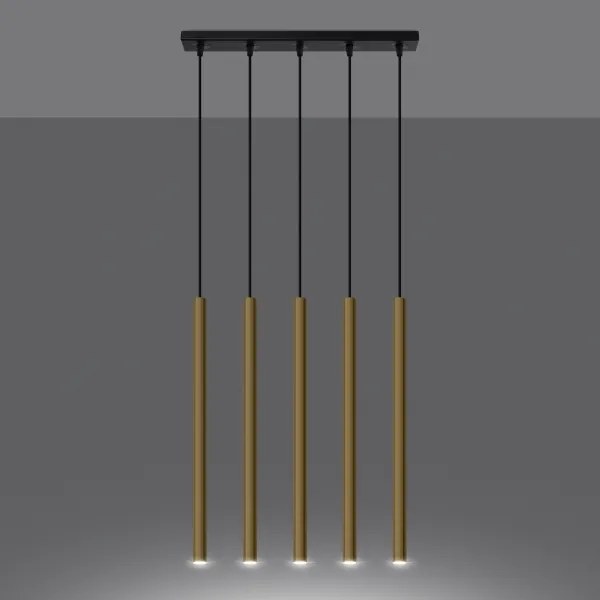 Sollux SL.1198 - Csillár zsinóron PASTELO 5xG9/8W/230V arany