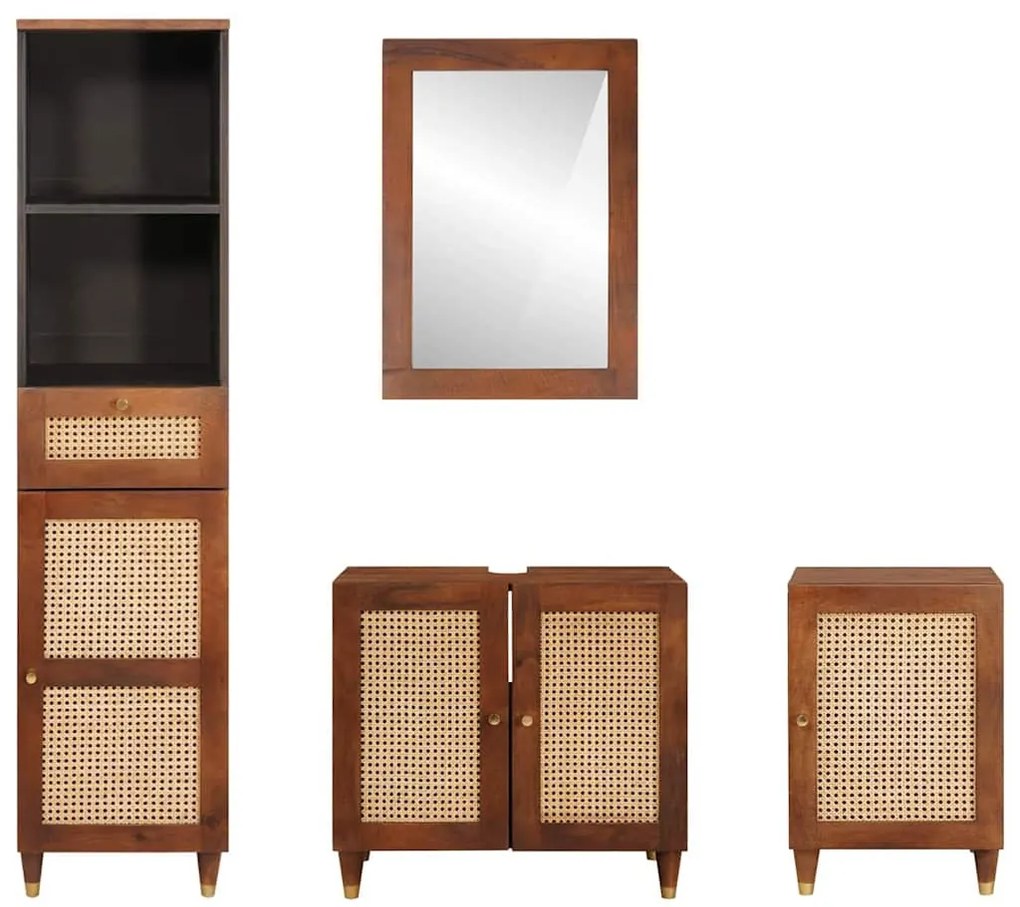 Fürdőszobai bútorok fiókkal ajtóval 4 pcs 38 x 33 x 160 cm