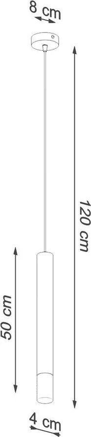 Fehér fém függőlámpa ø 8 cm Vittoria – Sollux