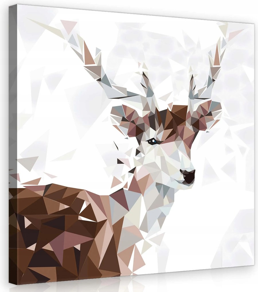 Vászonkép 40x40 Szarvas geometrikus absztrakt állatok minimalizmus modern