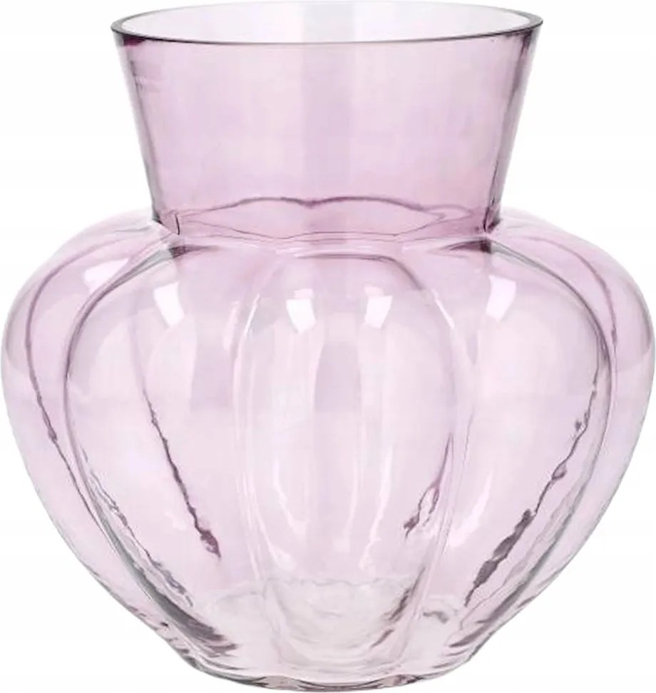 Üveg Váza 22cm Kerek Virágcsokor Boho Retro Ház Nappaliba