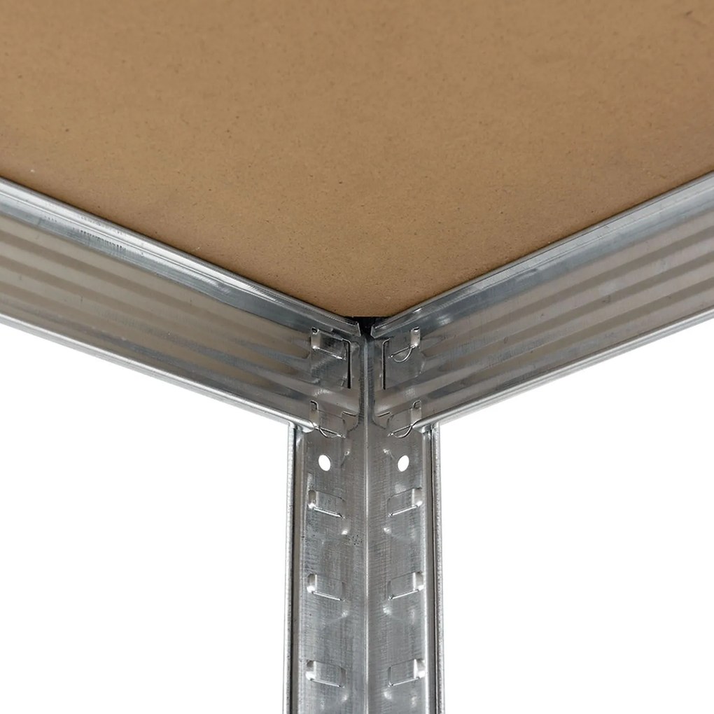 Juskys 2 darabos polc szett - 160x80x40 cm - ezüst