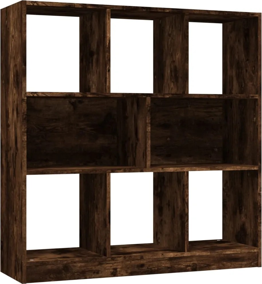 vidaXL füstös tölgy színű szerelt fa könyvszekrény 97,5x29,5x100 cm