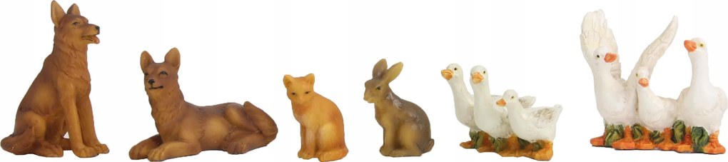 Háziállatok betlehemhez, 6 részes, max. 4cm magas/ 8-10cm-es figurákhoz