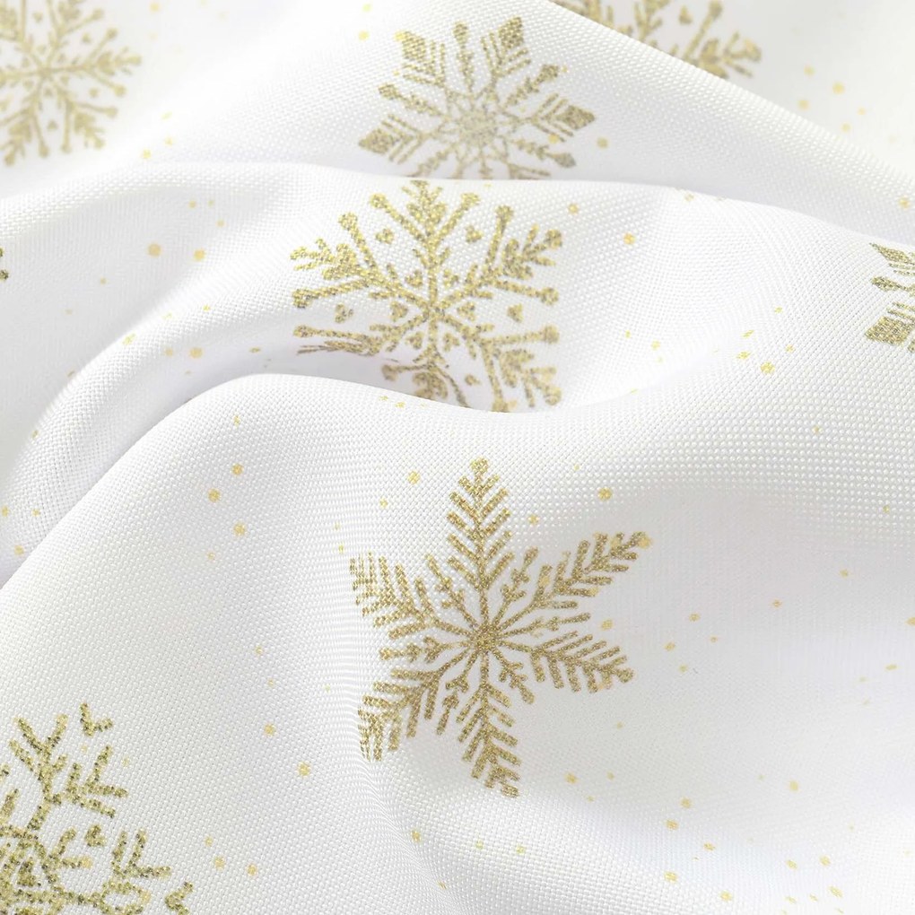 Goldea dekoratív drapéria - arany hópelyhek 200x150 cm