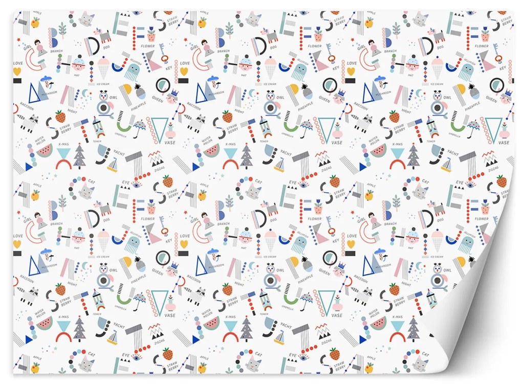 Gario Fotótapéta Vidám ábécé Anyag: Vlies, Méret: 450 x 315 cm