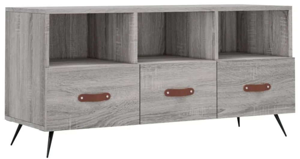 szürke sonoma színű szerelt fa TV-szekrény 102 x 36 x 50 cm