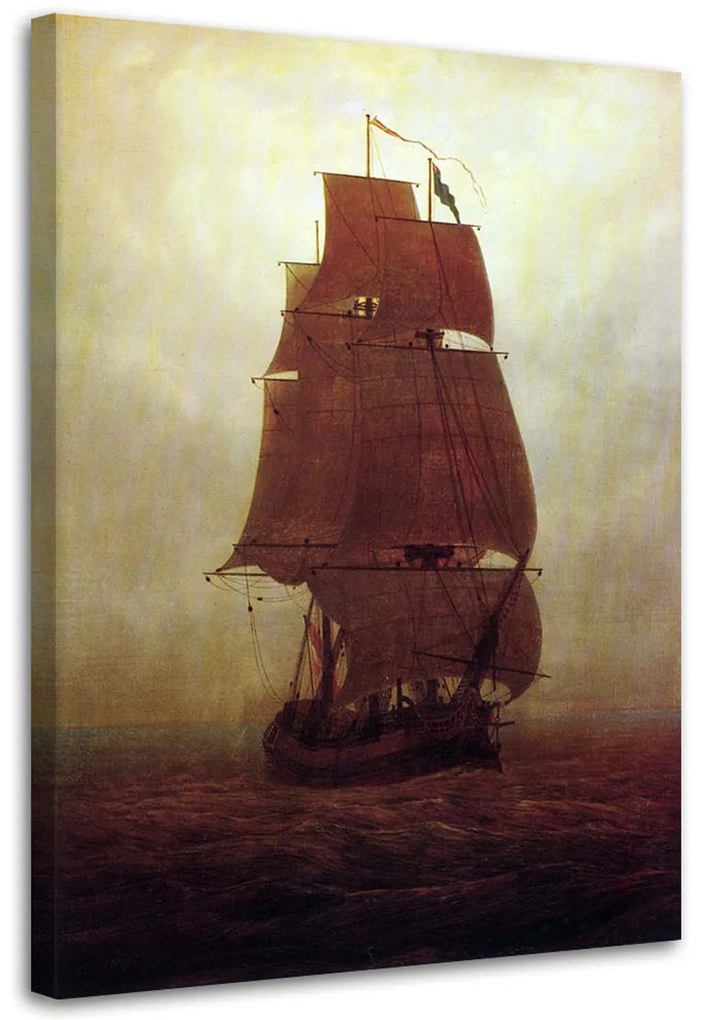 Gario Vászonkép Vitorlás hajó - Caspar David Friedrich, reprodukció Méret: 80 x 120 cm