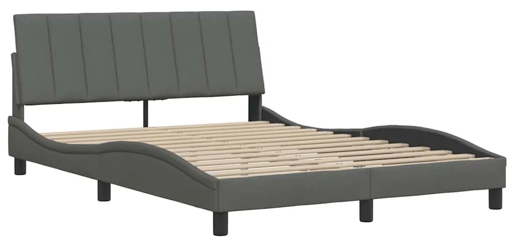 sötétszürke szövet ágykeret matrac nélkül Hanko 120x200 cm