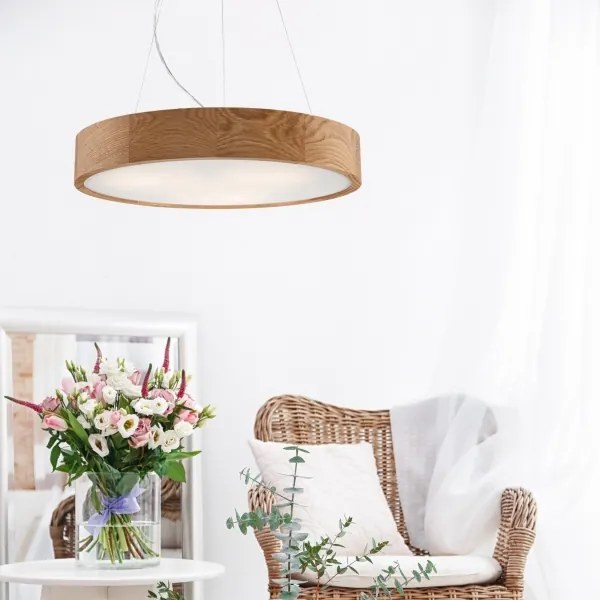 Brilagi - LED RGBW dimmelhető csillár CARVALHO 3xE27/15W/230V Wi‑Fi, tölgy, átm. 47,5 cm