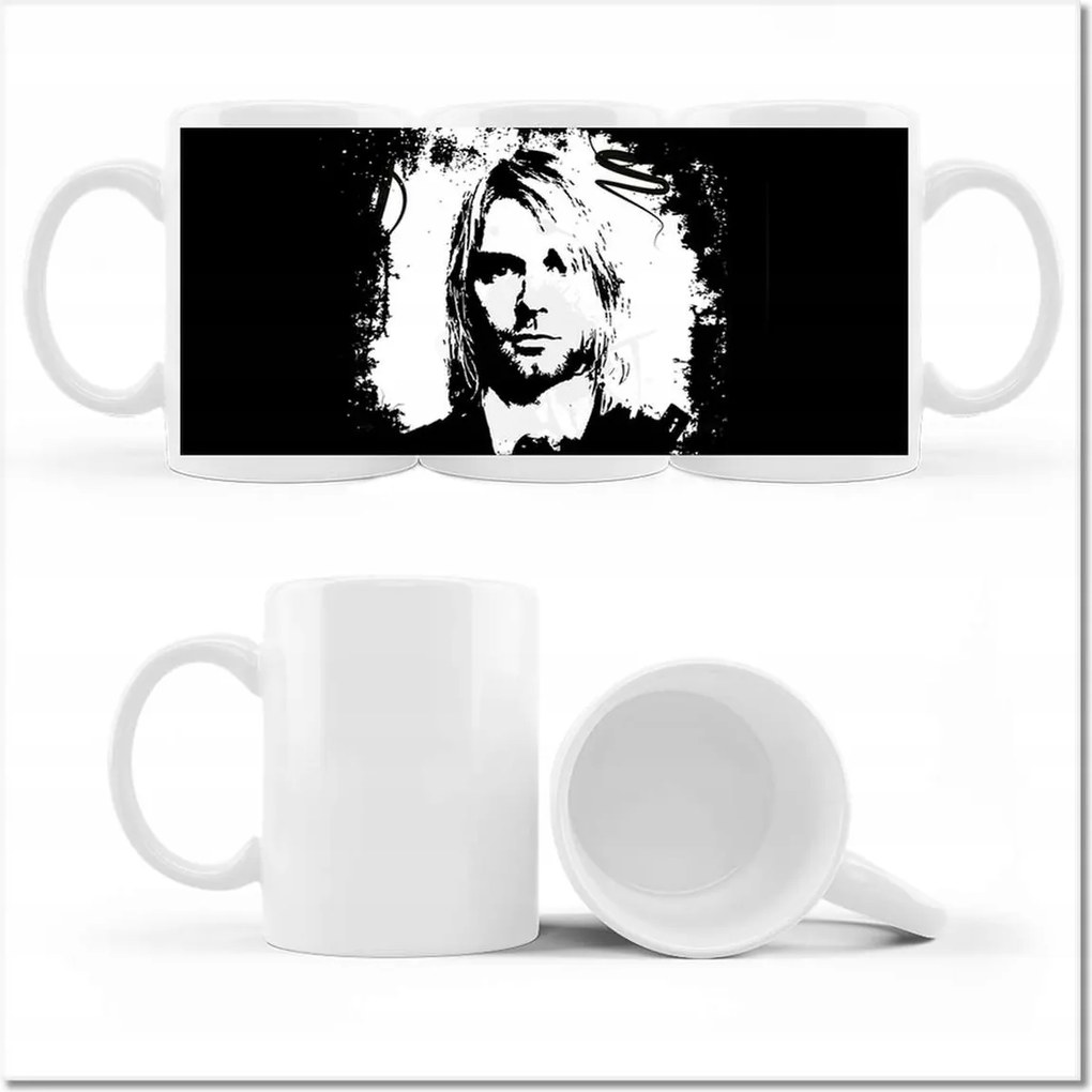 Fényképes bögre Kurt Cobain Nirvana Zenész